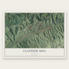Claypool Hill, Virginia map print, the full design