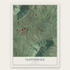 Cloverdale, Virginia map print, the full design