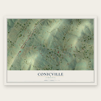 Conicville, Virginia map print, the full design