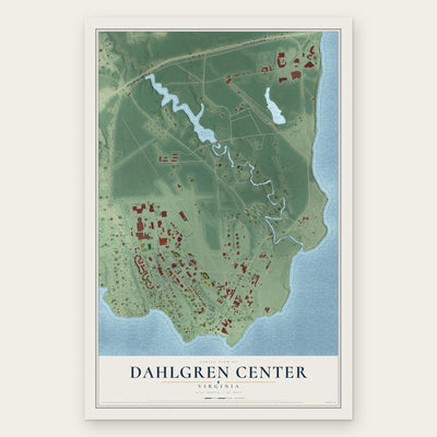 Dahlgren Center, Virginia map print, the full design