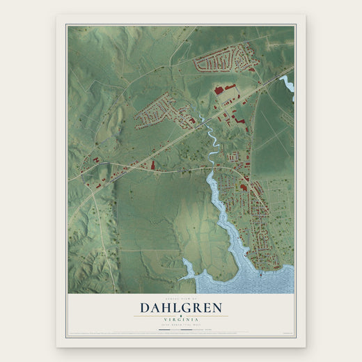 Dahlgren, Virginia map print, the full design