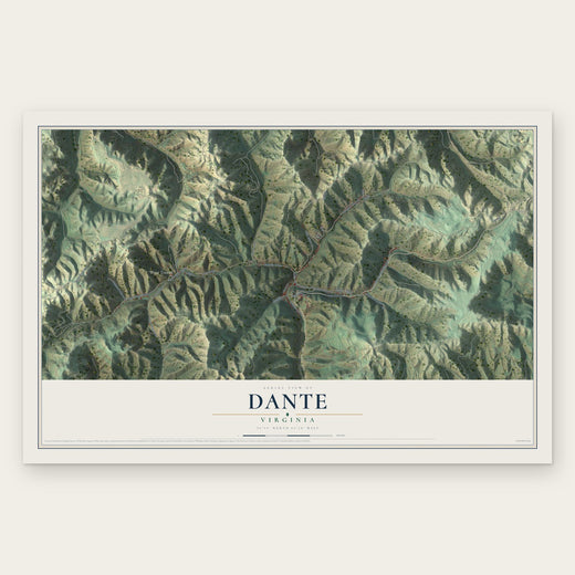 Dante, Virginia map print, the full design