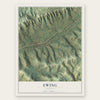 Ewing, Virginia map print, the full design