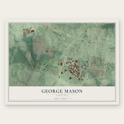 George Mason, Virginia map print, the full design