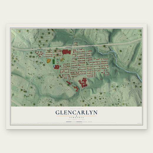 Glencarlyn, Virginia map print, the full design