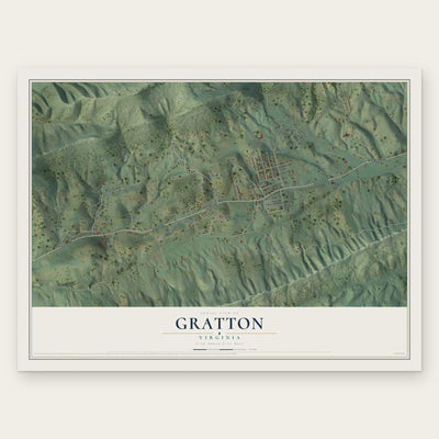 Gratton, Virginia map print, the full design