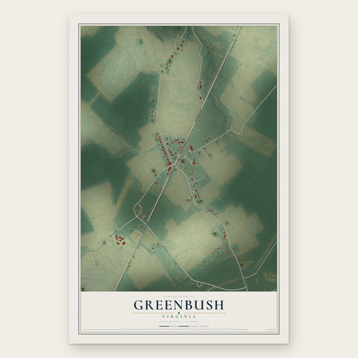 Greenbush, Virginia map print, the full design