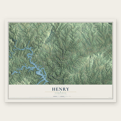 Henry, Franklin County, Virginia map print, the full design