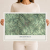 Map of Hillsville, Virginia, 12 x 18 inch unframed archival matte print
