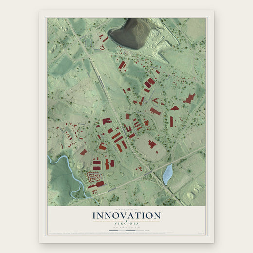 Innovation, Virginia map print, the full design