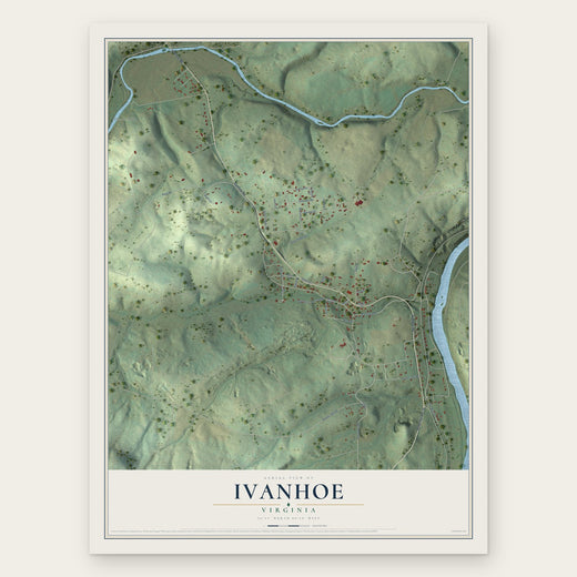 Ivanhoe, Virginia map print, the full design