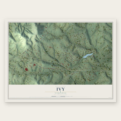 Ivy, Virginia map print, the full design