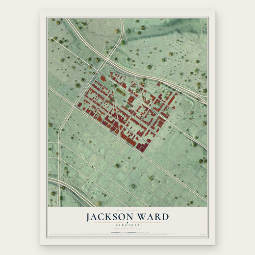 Jackson Ward, Virginia map print, the full design