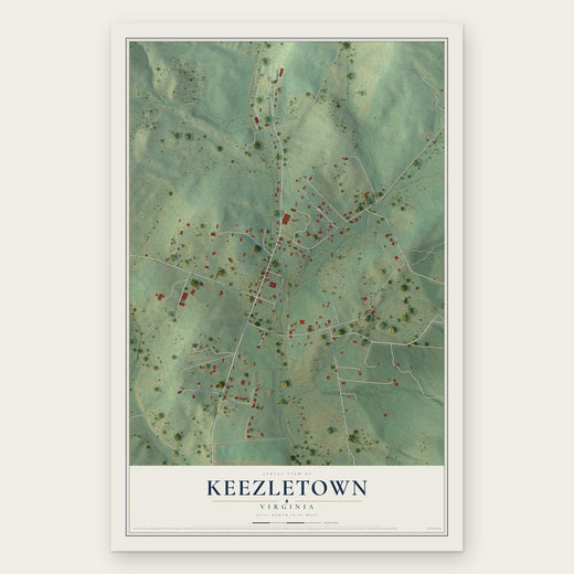 Keezletown, Virginia map print, the full design