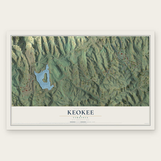 Keokee, Virginia map print, the full design