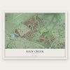 Kiln Creek, Virginia map print, the full design