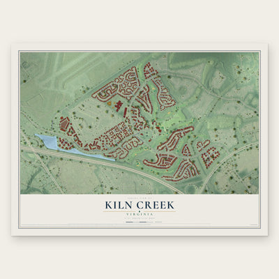 Kiln Creek, Virginia map print, the full design