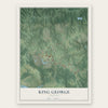 King George, Virginia map print, the full design