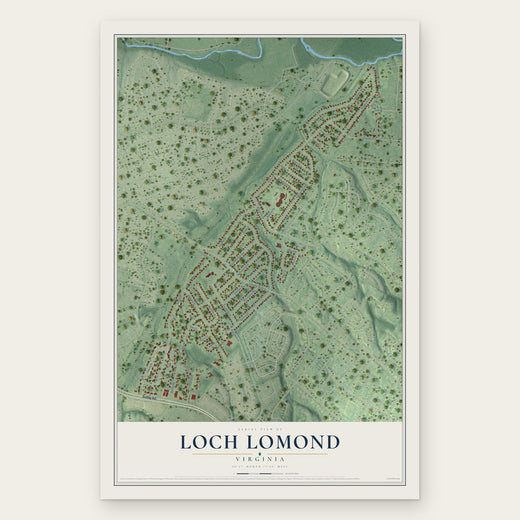 Loch Lomond, Virginia map print, the full design