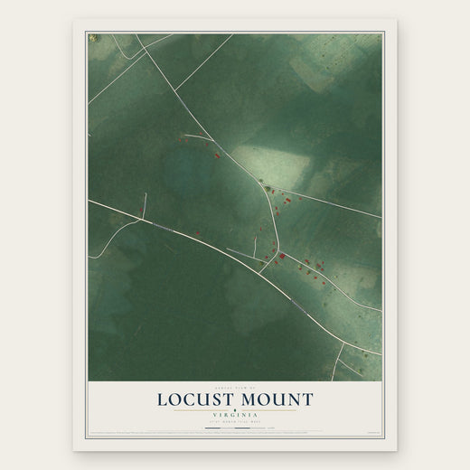 Locust Mount, Virginia map print, the full design