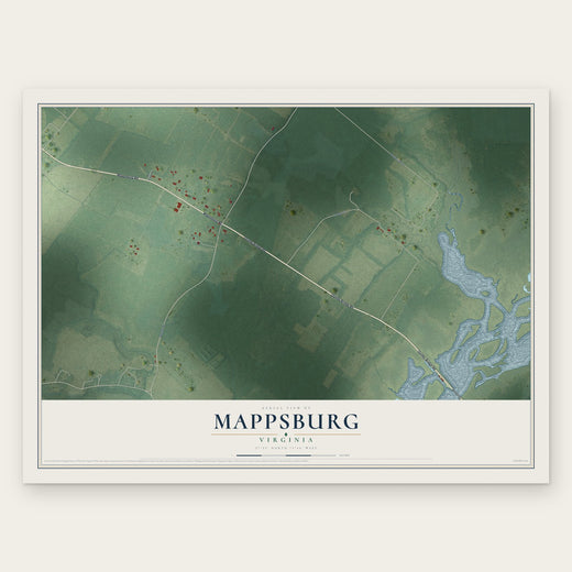 Mappsburg, Virginia map print, the full design