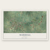 Marshall, Virginia map print, the full design