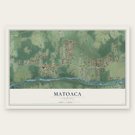 Matoaca, Virginia map print, the full design