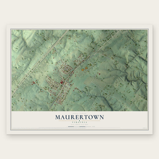 Maurertown, Virginia map print, the full design