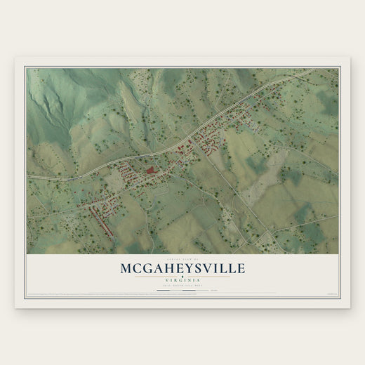 McGaheysville, Virginia map print, the full design