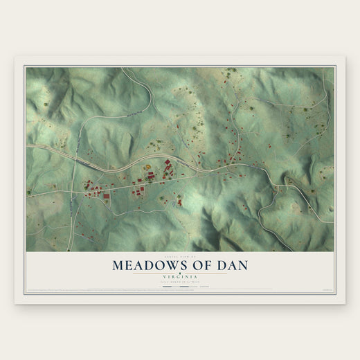 Meadows of Dan, Virginia map print, the full design