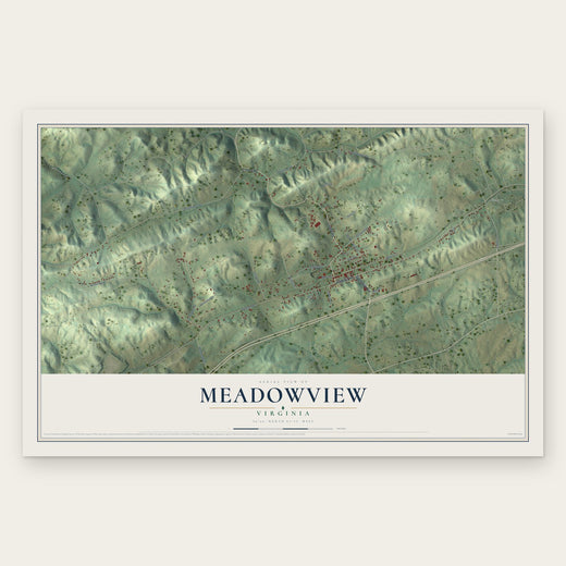 Meadowview, Virginia map print, the full design