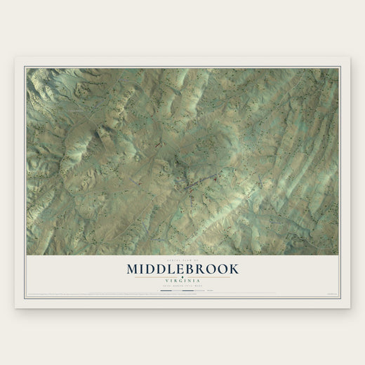 Middlebrook, Virginia map print, the full design