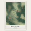 Modest Town, Virginia map print, the full design