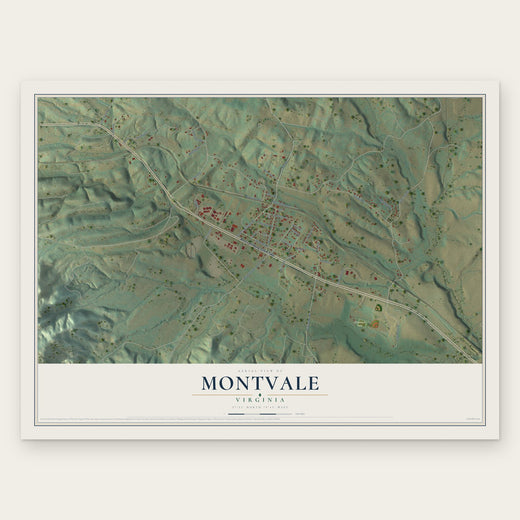 Montvale, Virginia map print, the full design