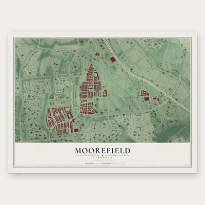 Moorefield, Virginia map print, the full design
