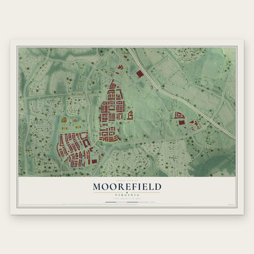 Moorefield, Virginia map print, the full design