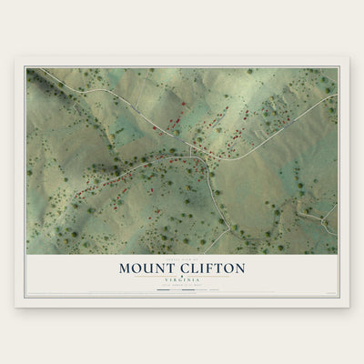 Mount Clifton, Virginia map print, the full design