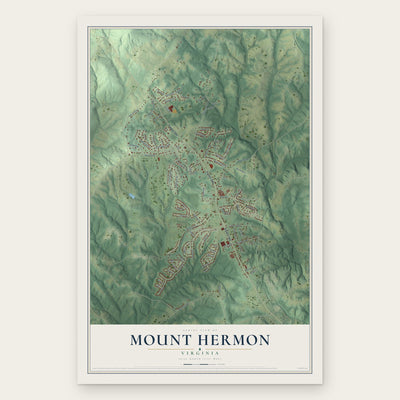 Mount Hermon, Virginia map print, the full design