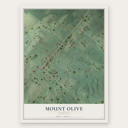 Mount Olive, Virginia map print, the full design