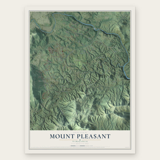 Mount Pleasant, Virginia map print, the full design