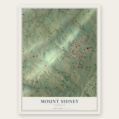 Mount Sidney, Virginia map print, the full design