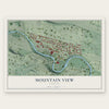 Mountain View, Roanoke, Virginia map print, the full design