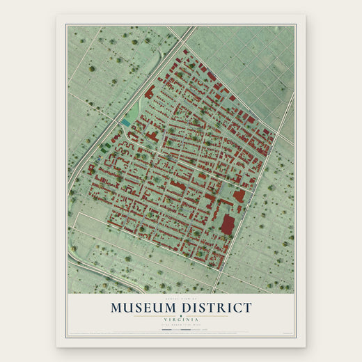 Museum District, Virginia map print, the full design