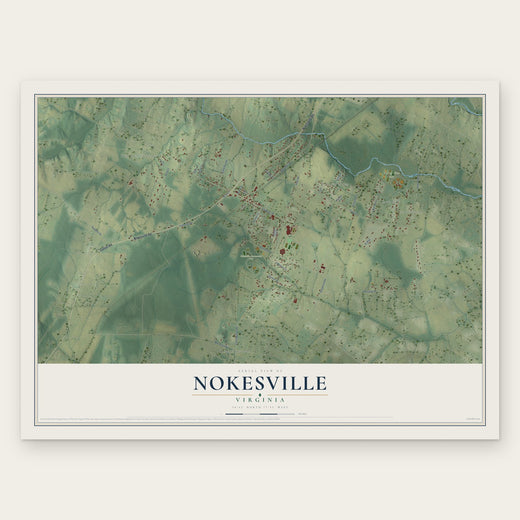 Nokesville, Virginia map print, the full design