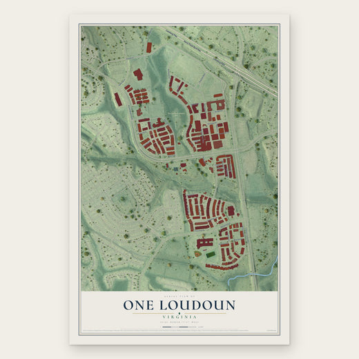 One Loudoun, Virginia map print, the full design