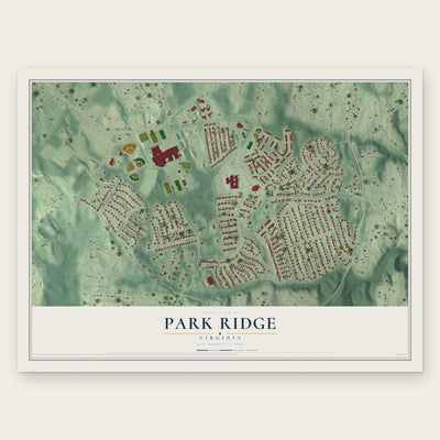 Park Ridge, Virginia map print, the full design