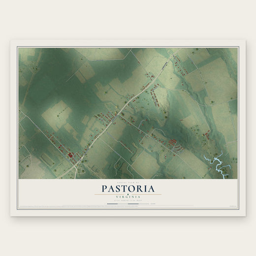 Pastoria, Virginia map print, the full design