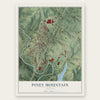 Piney Mountain, Virginia map print, the full design