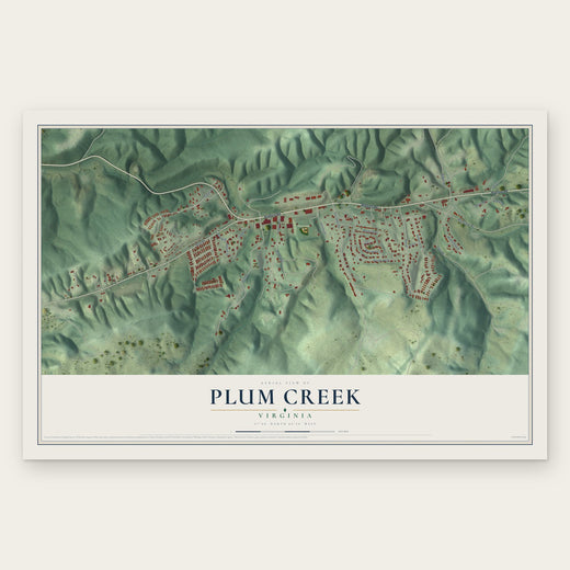 Plum Creek, Virginia map print, the full design