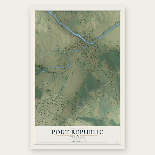 Port Republic, Virginia map print, the full design